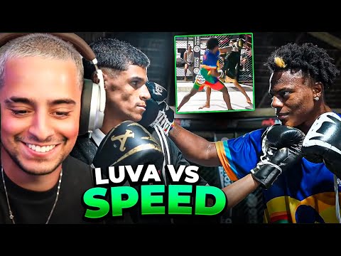 CORINGA REAGINDO A LUTA DO LUVA VS SPEED KKKKKKKK
