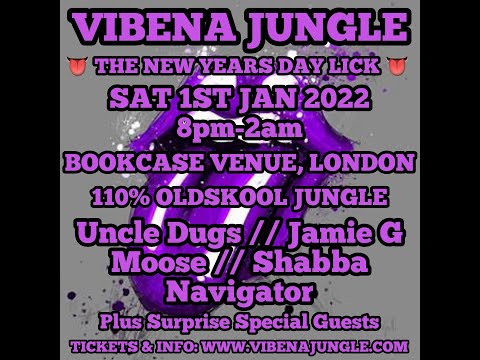DJ Uncle Dugs with MCs Shabba D and Shockin B at Vibena Jungle New Years Day Lick 2022