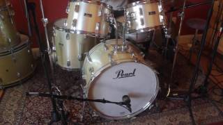 Video thumbnail for 1970s Pearl Fiberglass Drum Kit In White Silk - Wood & Weather Drum Shop by Wood & Weather Drum Shop