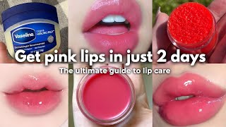 HOW I GOT PLUMP + SOFT PINK LIPS IN 2 days *naturally*
