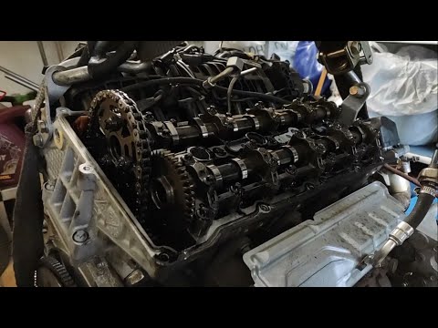 BMW F10 520d N47 Steuerkette gerissen, Ventile heile - timing chain broken