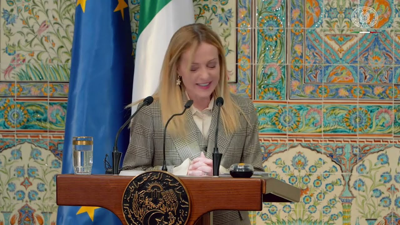 DICHIARAZIONI DI GIORGIA MELONI DA ALGERI CON IL PRESIDENTE TEBBOUNE