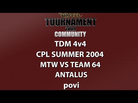 UT2004 TDM 4v4 - Cyber-athlete Professional League 2004 - mTw vs Team 64 - Antalus - povi