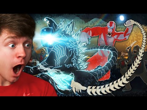 Reacting to ANCIENT TITAN WAR! (Monsterverse)