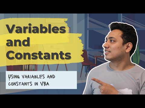 Using Variables and Constants in VBA