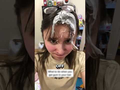 How to remove GUM from HAIR 😨