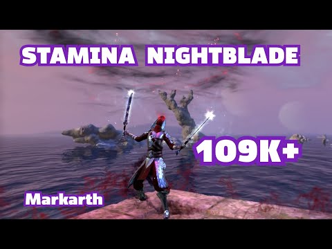 ESO PVE Stamina Nightblade 109K+ (Markarth) Build and Rotation in Description (Updated 109K Parse)