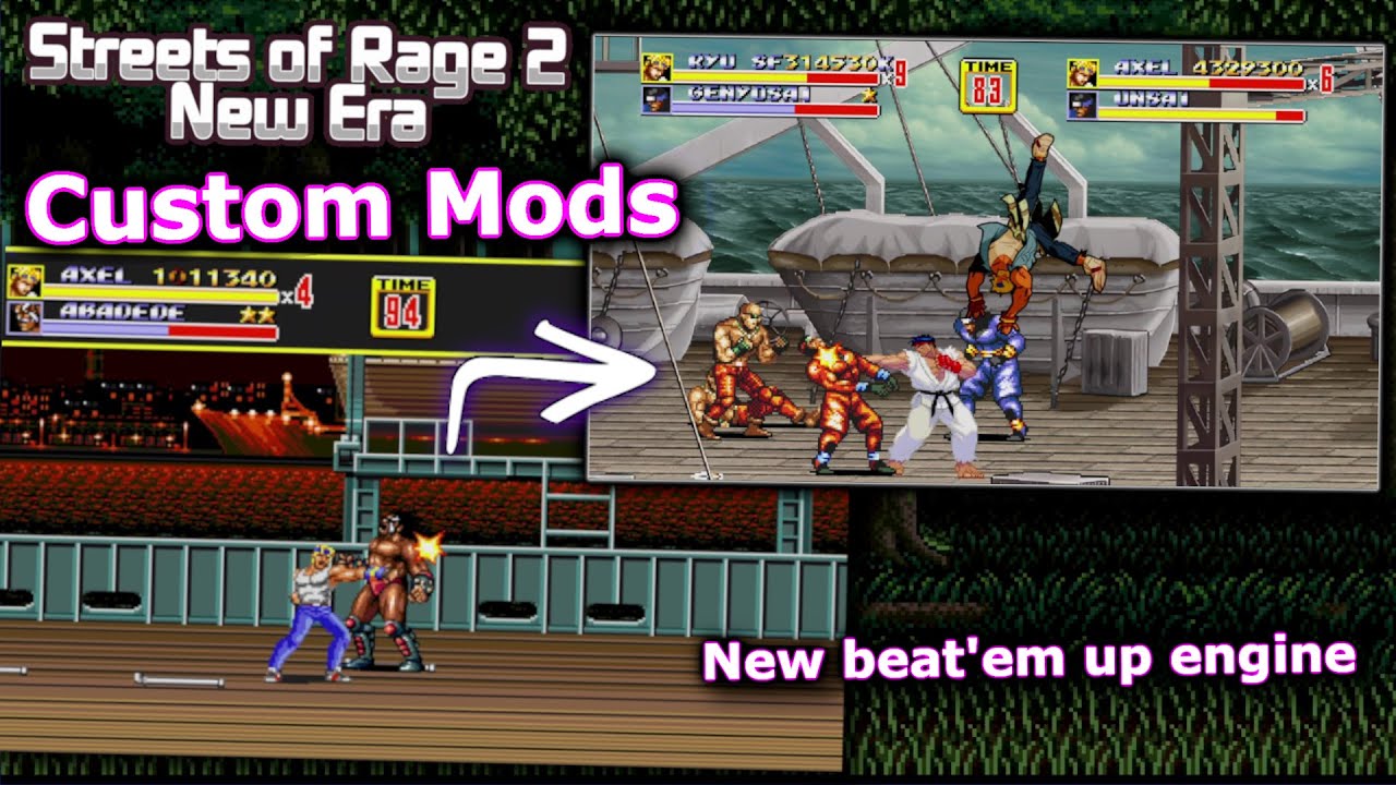 Streets of Rage 2 New Era: Custom Mods Trailler