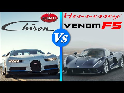 Car comparison| Bugatti chiron vs Hennessey venom f5 specs, engine sound, performance and more