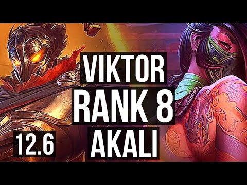 VIKTOR vs AKALI (MID) | Rank 8, 2/1/8 | BR Challenger | 12.6
