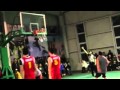 Mongolian basketball player Sanchir's slum dunk ...