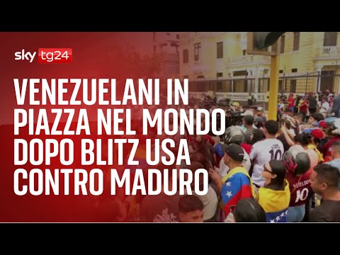Venezuelani in piazza nel mondo dopo blitz Usa contro Maduro