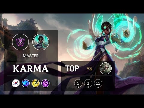 Karma Top vs Camille - KR Master Patch 10.1