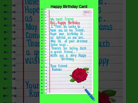 birthday card writing  in English| Happy Birthday's wishes| Birthday Letter