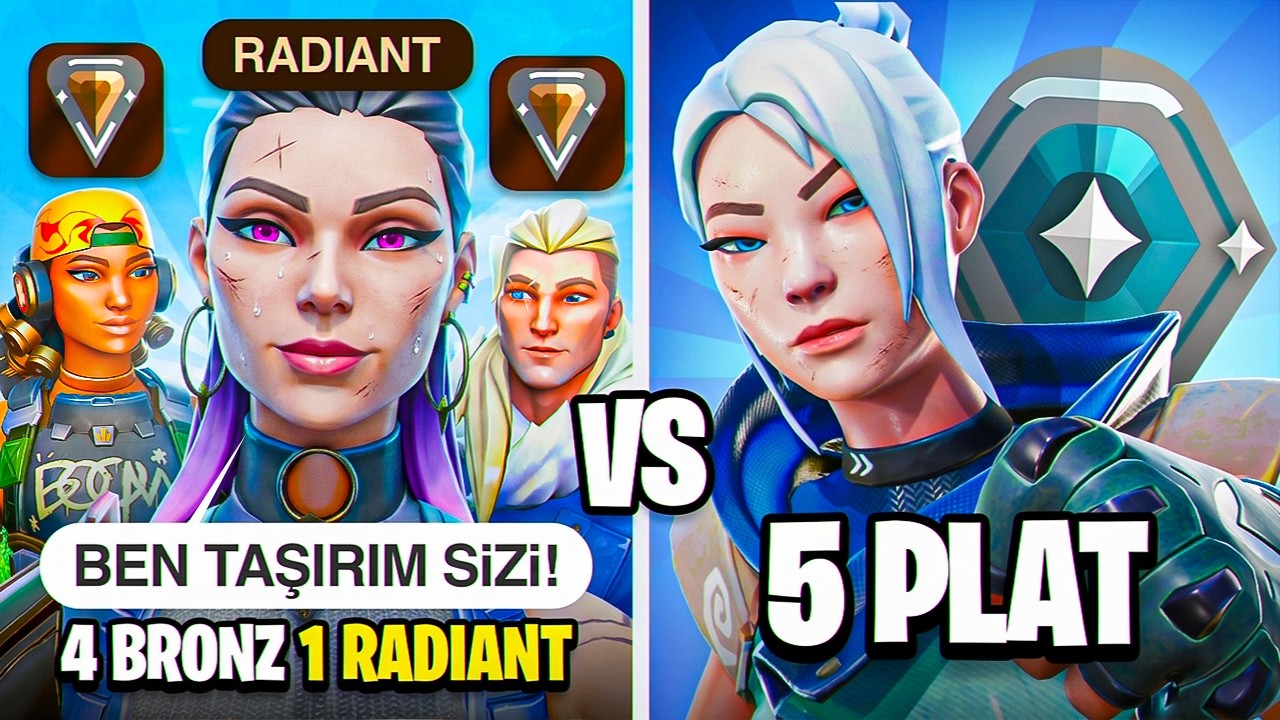 1 RADİANT 4 BRONZU 5 PLATA KARŞI TAŞIYABİLİR Mİ? | VALORANT