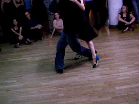  Evan Griffiths  and  Rebecca Shulman  are  dancing  to  the  tango  "  Esta Noche De Luna  "  by  Carlos di Sarli