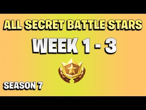 ALL Fortnite season 7 Hidden Battle Star Locations week 1 to 3  - Season 7