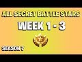 ALL Fortnite Season 7 Hidden Battle Star Locations Week 1 To 3 - Season 7