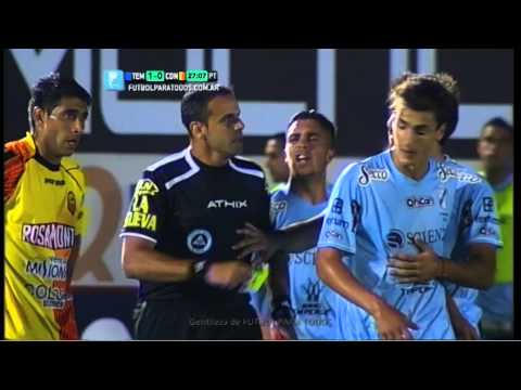 Lo dejó con uno menos.Temperley 1 Crucero 0.Fecha 18. Torneo Primera B Nacional.FPT