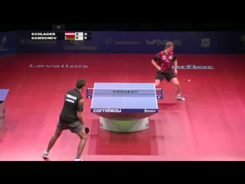 Vladimir Samsonov vs Werner Schlager[Semifinal Gran Prix de Levallois 2010]