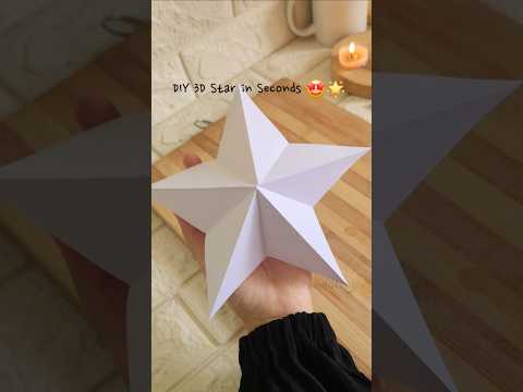 DIY 3D Paper Star 🌟 (Super Easy & Aesthetic)
