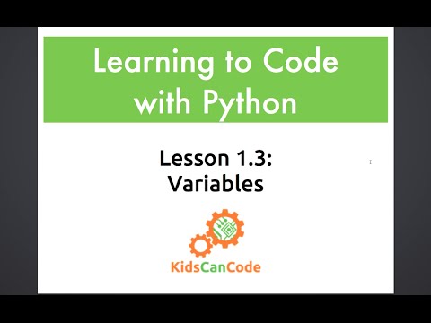 Learning To Code With Python Lesson 1 3 Variables