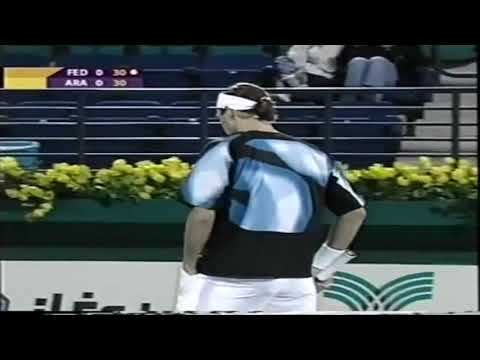 Dubai 2003 Roger Federer ( suisse) -- (maroc) Hicham Arazi