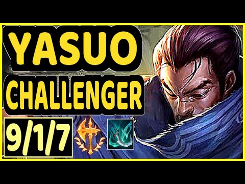 XKENZUKE (YASUO) - 9/1/7 KDA MID CHALLENGER GAMEPLAY - EUW