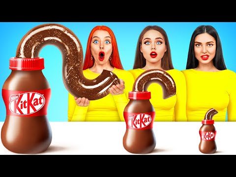 Small Vs Medium Vs Big Chocolate Food Challenge | Eating Tiny & Large Chocolate Cake by RATATA POWER