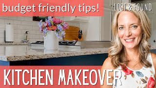 Budget-Friendly Kitchen MAKEOVER! From Dark to Bright & Fresh.  See What We Spent!