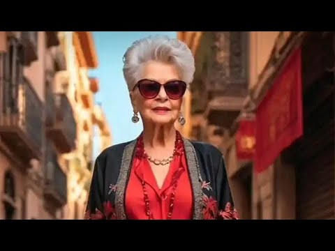 Donne anziane attraenti OVER 40 50 60 e 70 | Abiti eleganti alla moda per donne anziane parte 08