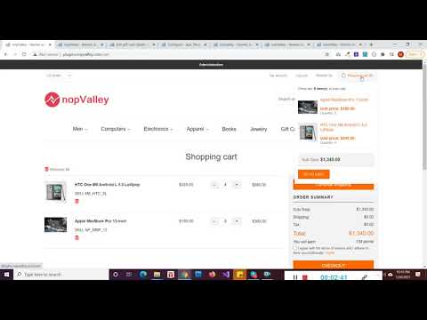 nopCommerce Ajax Shopping Cart Plugin for website