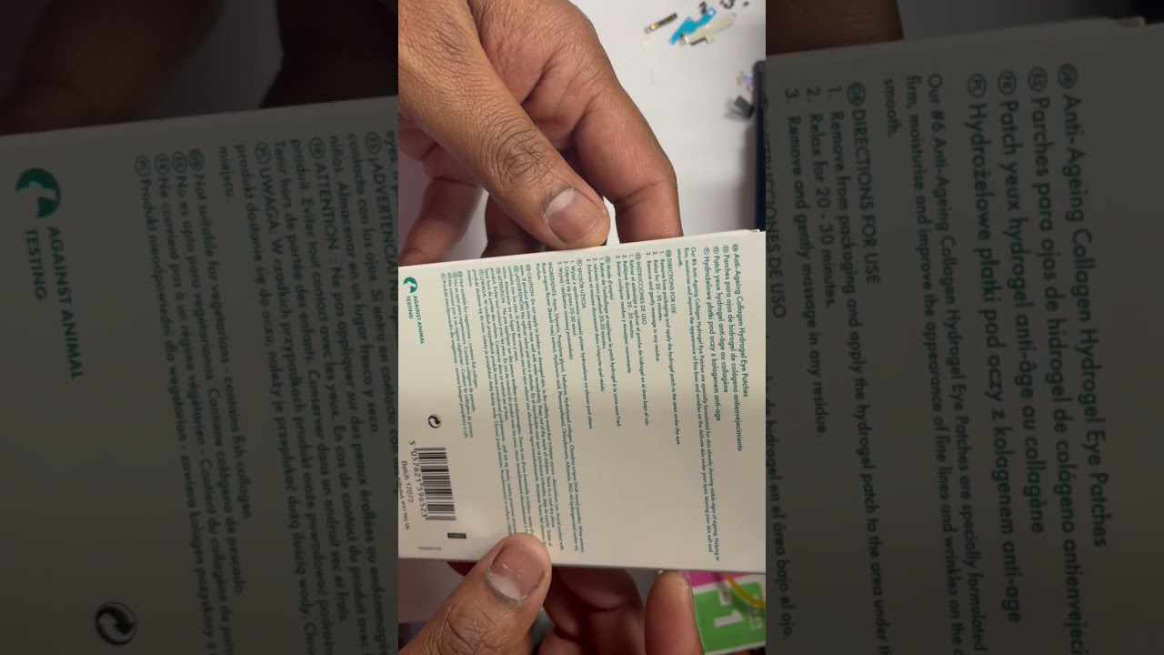 #6 ANTI-AGEING HYDROGEL / EYE PATCHES / COLLAGEN WRINKLE FILLER,CRUELTY