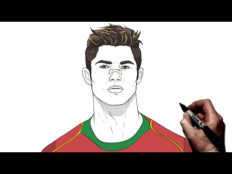 How To Draw Cristiano Ronaldo | Step By Step |