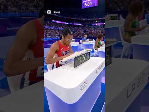 Olympic gold medalist Fasting book reading finals #sora2