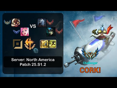 Corki ADC + Seraphine vs Viktor + Nami - NA Challenger - Patch 25.S1.2