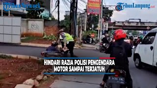 Download lagu Viral Pengendara Hindari Razia Polisi Keluar Jalan Sampai Terjatuh mp3