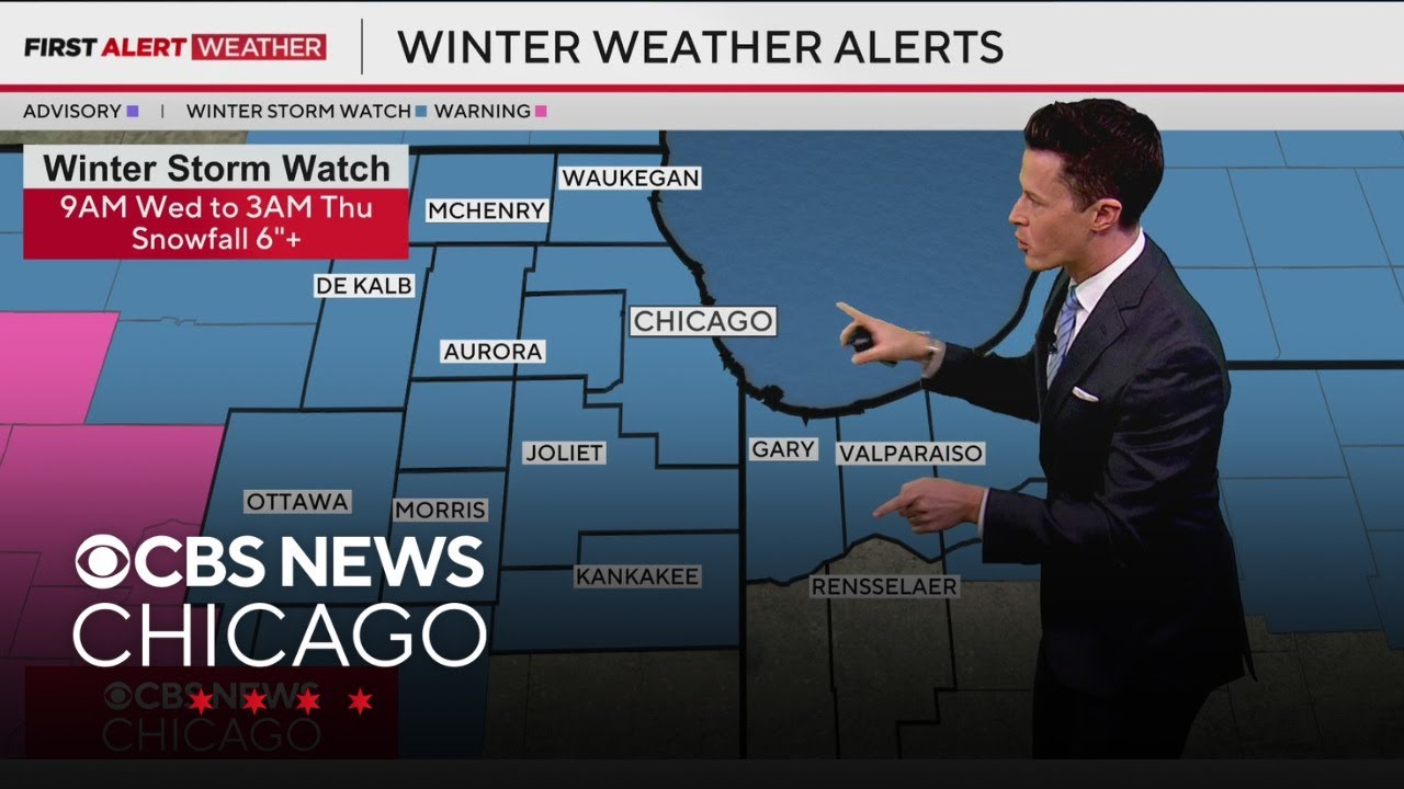 Winter storm approaching Chicago area