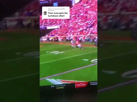 major upset Syracuse touchdown vs Clemson here is the celebration