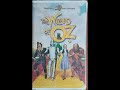 Opening And Closing To The Wizard Of Oz 1999 VHS