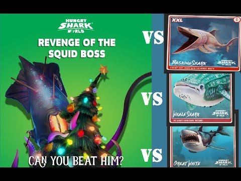 ALL XXL SHARKS VS COLOSSAL SQUID BOSS CONTEST - Hungry Shark World