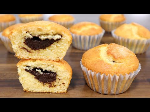 CÓMO HACER MAGDALENAS RELLENAS DE CHOCOLATE ¡SON DELICIOSAS!