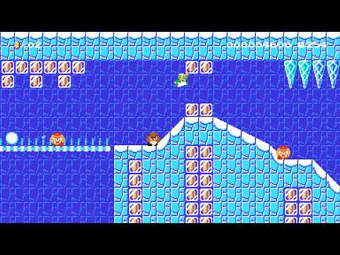 3-3 Frozen Glacier Bridgetown by King_Rj_09 🍄 Super Mario Maker 2 ✹Switch✹ #bbt