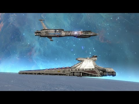 Providence Dreadnought vs Servator Star Destroyer - Star Wars: Empire At War Remake NPC Battle