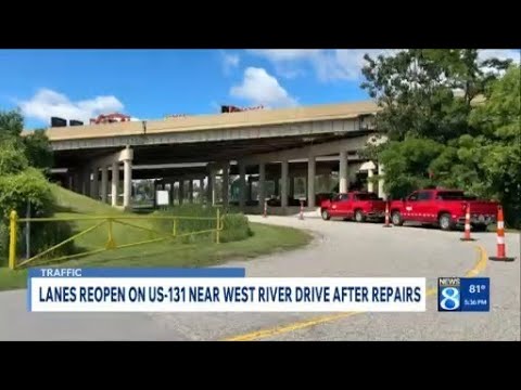 Lanes reopen on US-131 near West River Drive after repairs