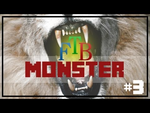 Minecraft FTB Monster / Ep 3 / Setting Up A Quarry