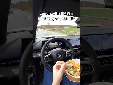Thumbnail for Highway Assistant in the BMW 5 Series!🛣️It deactivated hands off driving in a narrow curve! #shorts by BMW, BMW 5 Series