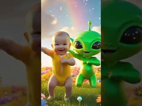 Cute baby and alien dance#dametucosita#aivideogenerator