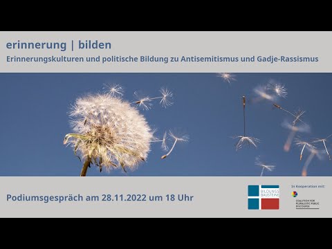 erinnerung | bilden – Erinnerungskulturen & politische Bildung zu Antisemitismus und Gadje-Rassismus
