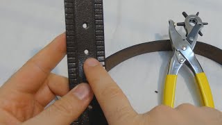 How to Punch new Holes on a Leather Belt (Hole punch tool)
